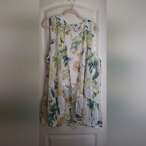 Est.1946 vest kimono leaf print size‎ XL tropical lighweight safari Beach travel